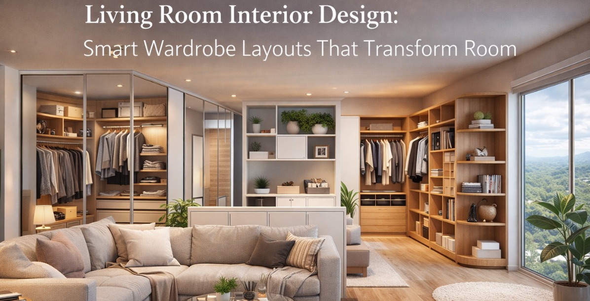Living Room Interior Design: Smart Wardrobe Layouts That Transform Room